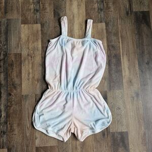 Gap Kids Girls Terry Towel Tie-Dye Romper Size L (10–12) Colorful Like New